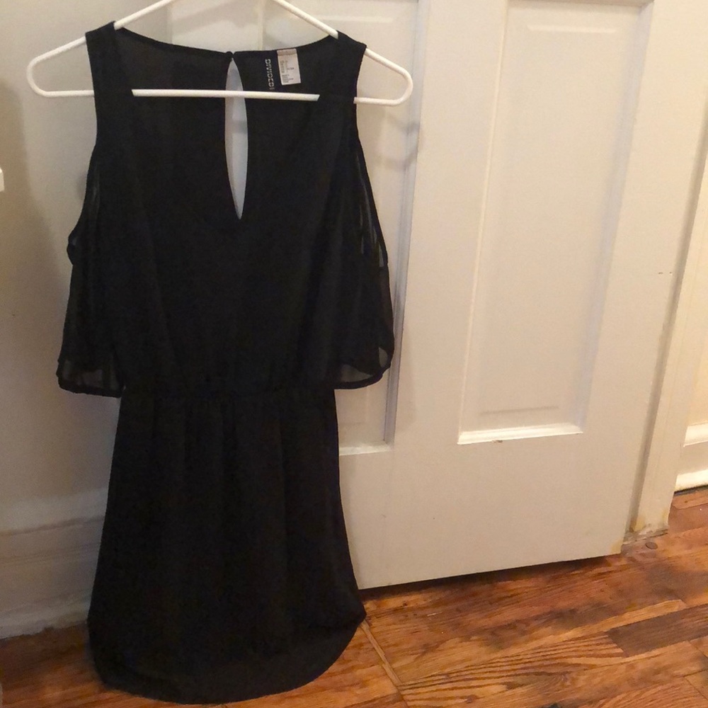 Cold Shoulder black dress
